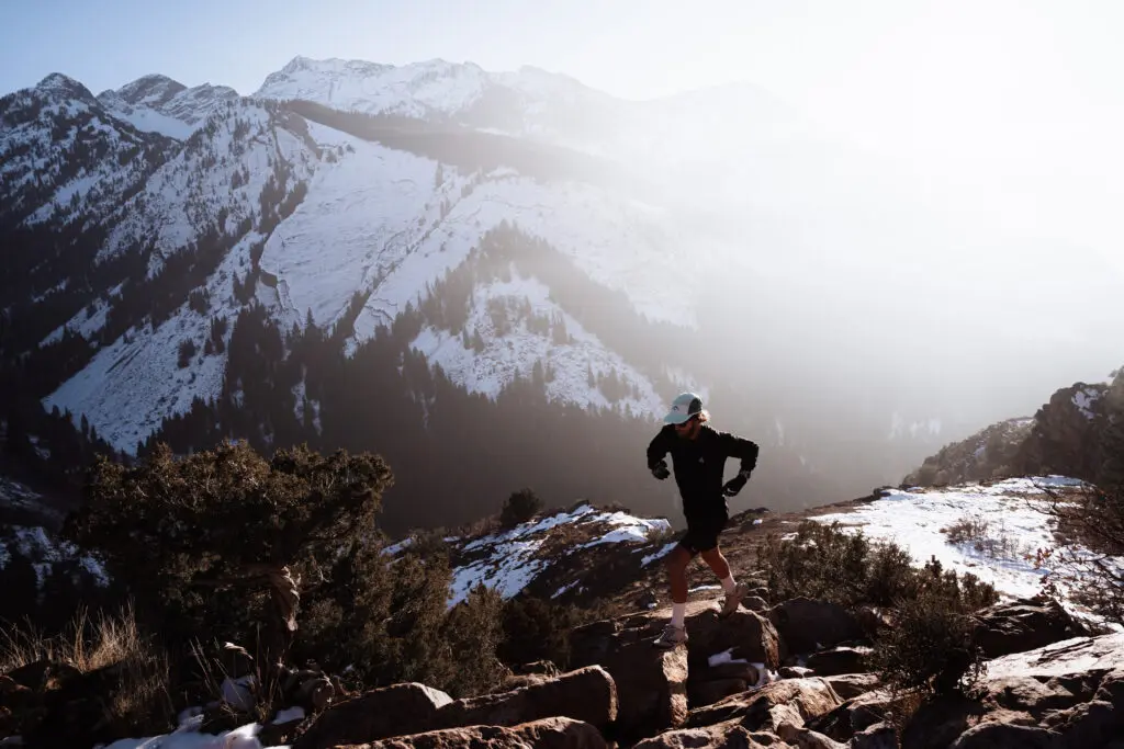 Caleb training in the Wasatch. Photo courtesy of Mike McMonagle