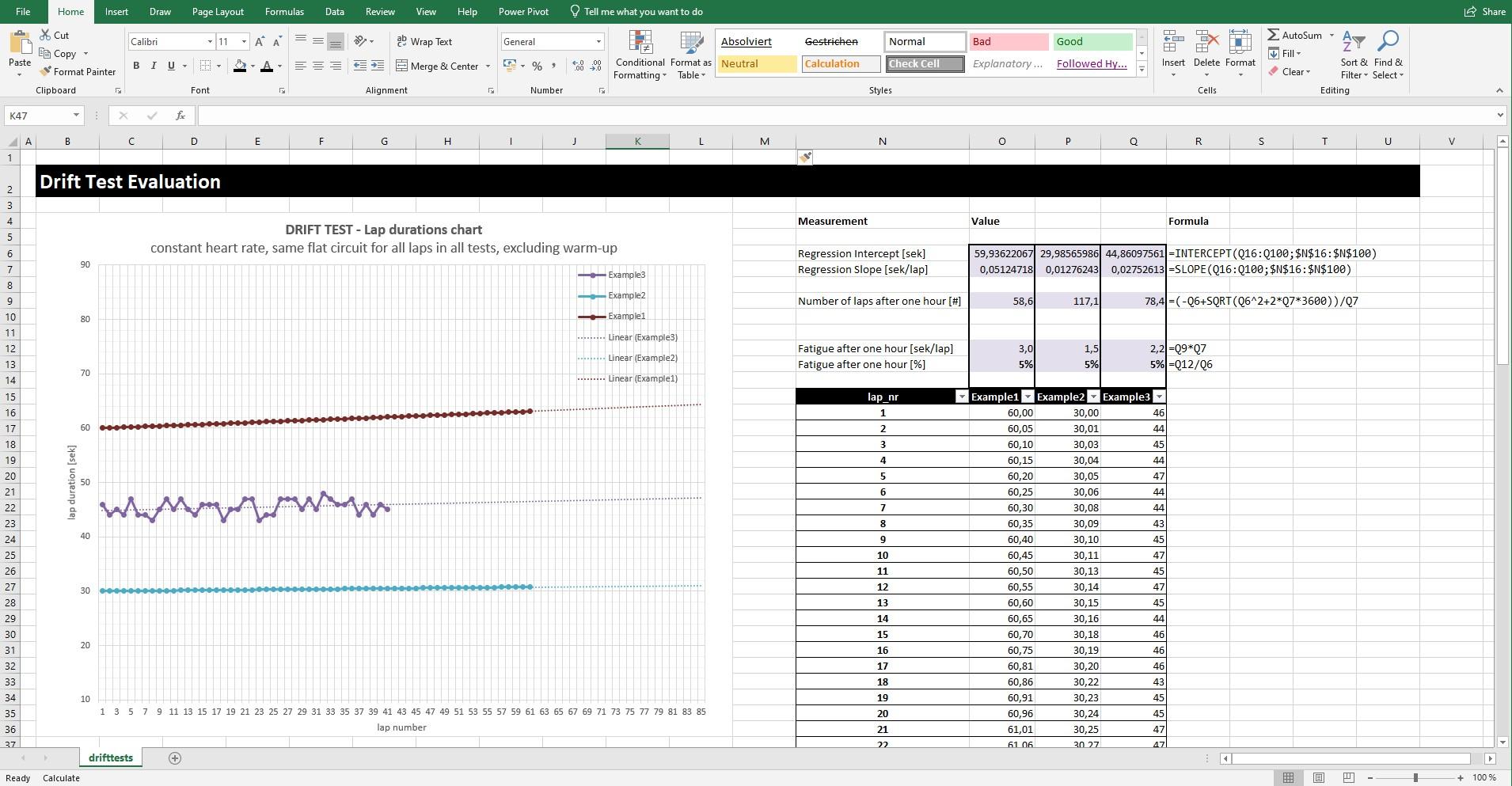 Drift-Test Excel-Tool